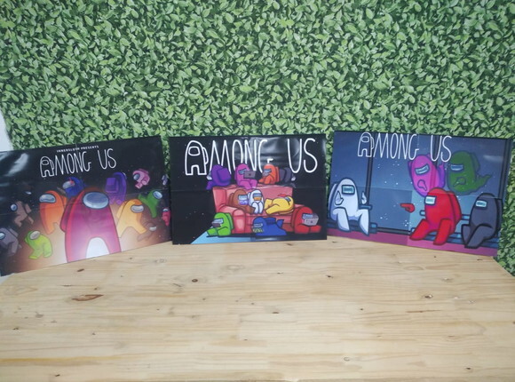 Among Us Kit de Parede 3 Peças Pronta Entrega