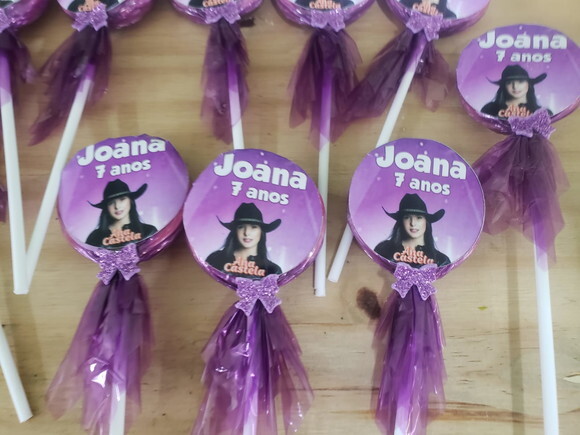 Ana Castela Lembrancinha Pirulito Personalizado