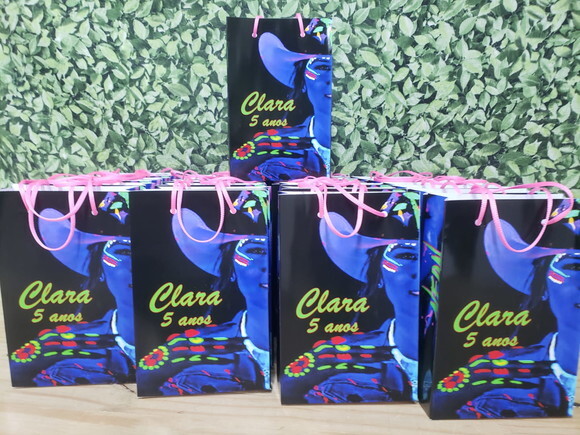 Ana Castela Neon Sacola Personalizada Pronta Entrega