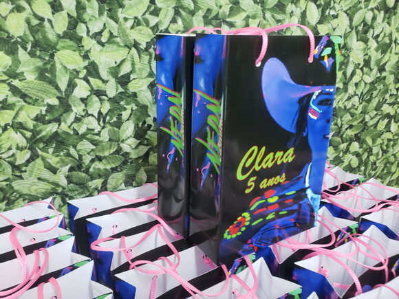 Ana Castela Neon Sacola Personalizada Pronta Entrega
