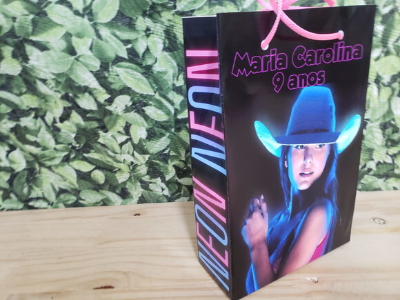 Ana Castela Neon Sacola Personalizada Pronta Entrega