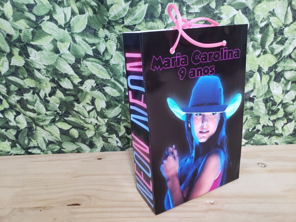 Ana Castela Neon Sacola Personalizada Pronta Entrega
