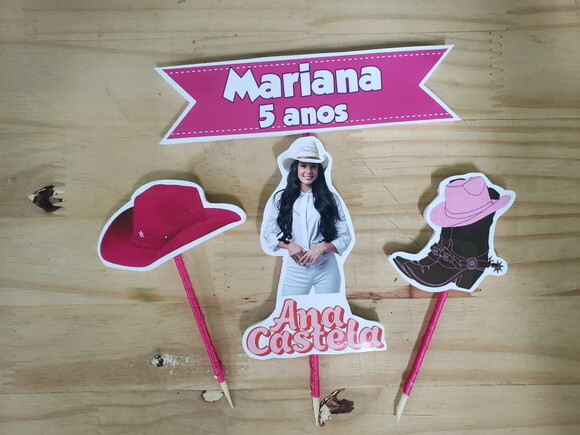 Ana Castela Topo de Bolo Personalizado