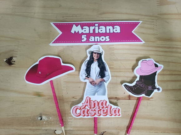 Ana Castela Topo de Bolo Personalizado