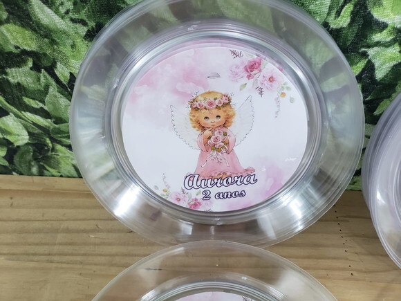 Anjinha Prato Sobremesa Personalizado Pronta Entrega