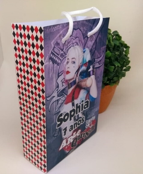 Arlequina Sacola Personalizada Pronta Entrega