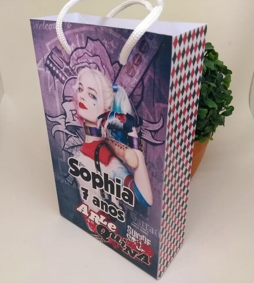 Arlequina Sacola Personalizada Pronta Entrega
