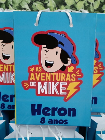 as Aventuras de Mike Sacola Personalizada Pronta Entrega