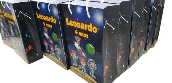 Astronauta Sacola Personalizada Pronta Entrega