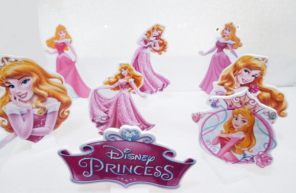 Aurora Princesa Kit de Mesa 8 Peças Pronta Entrega