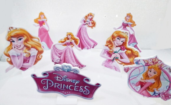 Aurora Princesa Kit de Mesa 8 Peças Pronta Entrega