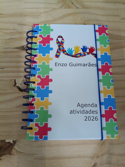Autismo Agenda Atividades 2026 Personalizada Pronta Entrega