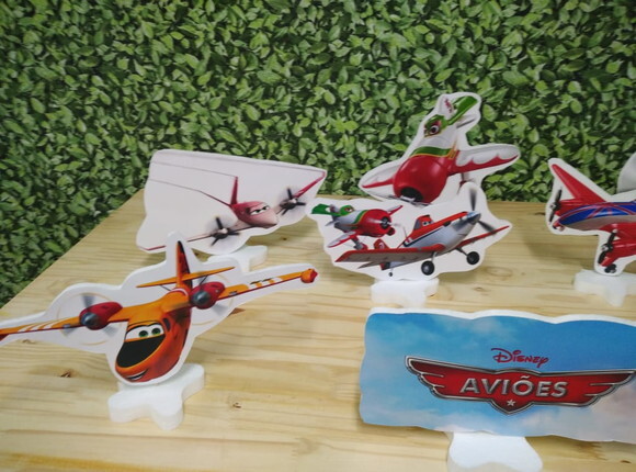 Aviões Disney Kit de Mesa Displays 9 Peças Pronta Entrega