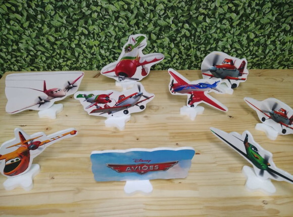 Aviões Disney Kit de Mesa Displays 9 Peças Pronta Entrega