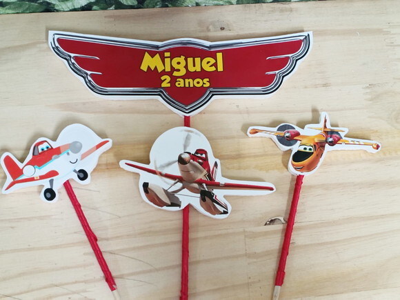 Aviões Disney Topo de Bolo Personalizado