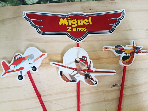 Aviões Disney Topo de Bolo Personalizado