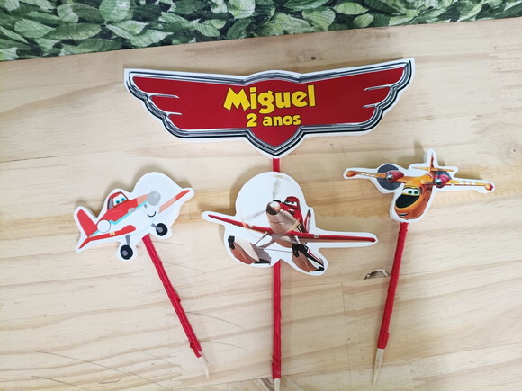 Aviões Disney Topo de Bolo Personalizado