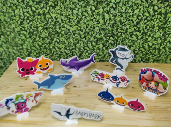 Baby Shark Kit de Mesa Displays 9 Peças Pronta Entrega