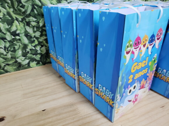 Baby Shark Sacola Personalizada Pronta Entrega