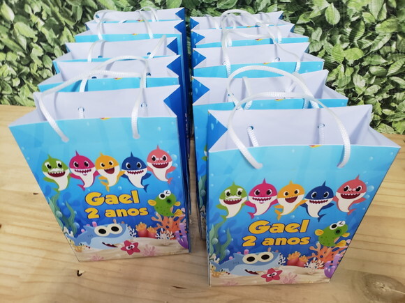 Baby Shark Sacola Personalizada Pronta Entrega
