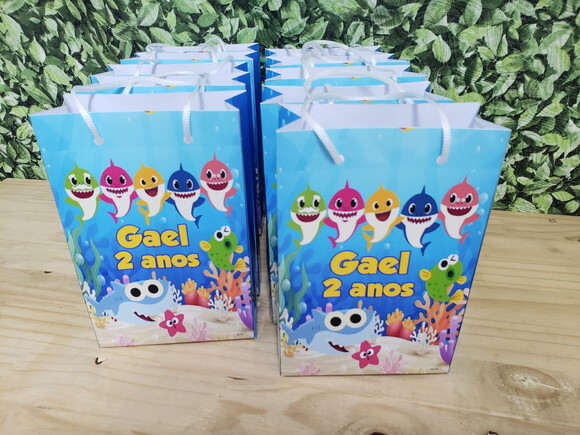 Baby Shark Sacola Personalizada Pronta Entrega