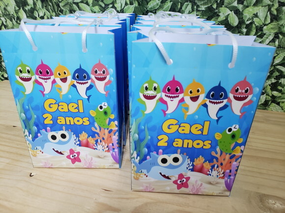 Baby Shark Sacola Personalizada Pronta Entrega