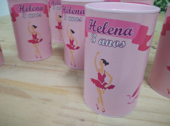 Bailarina Cofrinhos Personalizados Pronta Entrega