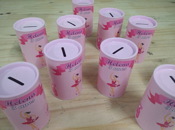 Bailarina Cofrinhos Personalizados Pronta Entrega