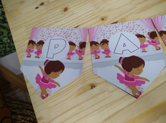 Bailarina Varal personalizado parabens + nome