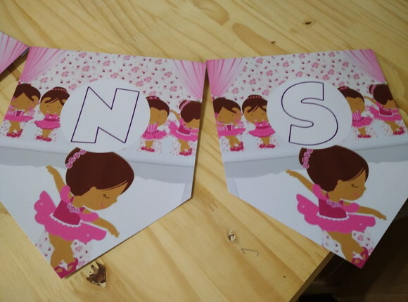 Bailarina Varal personalizado parabens + nome