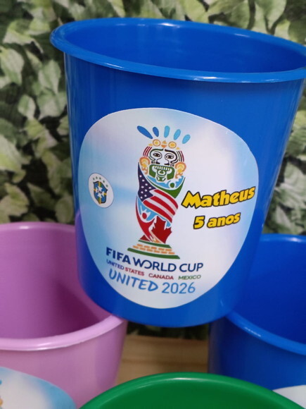Baldinhos Copa do Mundo 2026 Personalizados Pronta Entrega