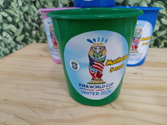 Baldinhos Copa do Mundo 2026 Personalizados Pronta Entrega