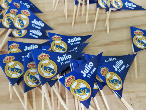 Bandeirinha Real Madrid 50 Unidades Personalizada