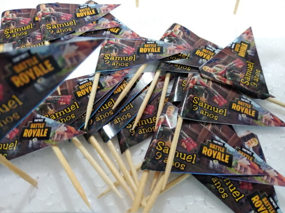 Bandeirinhas Fortnite 50 Unid Personalizadas