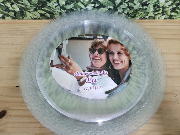 Bandeja Acrílica 35 cm Personalizada Pronta Entrega