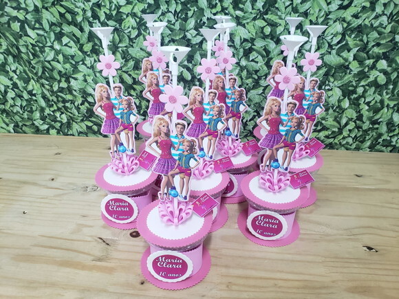 Barbie Centro de Mesa Personalizada