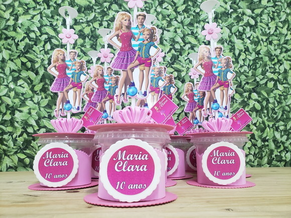 Barbie Centro de Mesa Personalizada