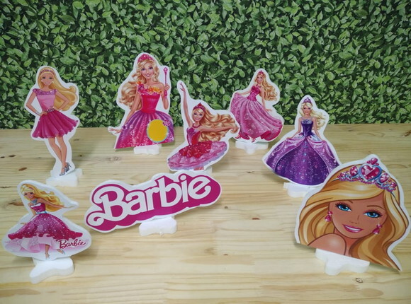 Barbie Display de Mesa Kit com 8 Peças Pronta Entrega