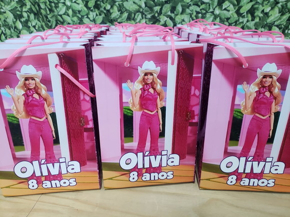 Barbie Nova Sacola Personalizada Pronta Entrega