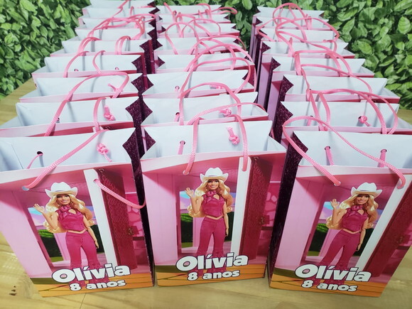 Barbie Nova Sacola Personalizada Pronta Entrega