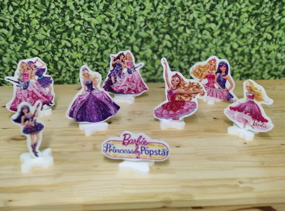 Barbie Pop Star Kit de Mesa Displays 8 Peças Pronta Entrega