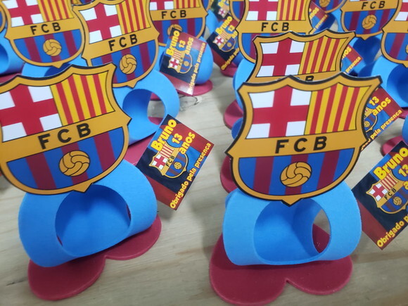 Barcelona Lembrancinha Porta Bombom com Tag Personalizada
