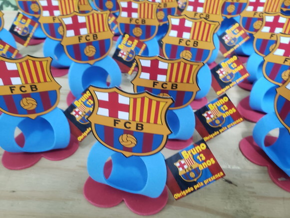 Barcelona Lembrancinha Porta Bombom com Tag Personalizada