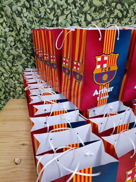 Barcelona Sacola Personalizada Tam 24x17x8 cm Pronta