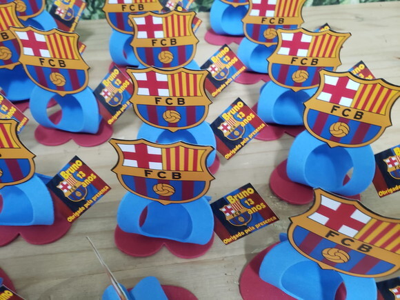 Barcelona Lembrancinha Porta Bombom com Tag Personalizada