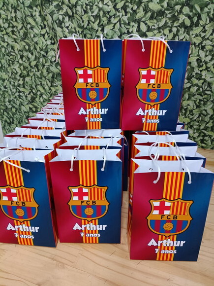 Barcelona Sacola Personalizada Tam 24x17x8 cm Pronta