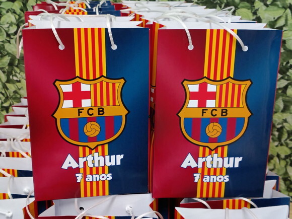 Barcelona Sacola Personalizada Tam 24x17x8 cm Pronta