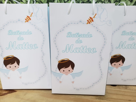 Batizado Sacola Personalizada Pronta Entrega