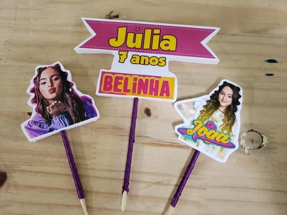 Belinha Topo de Bolo Personalizado Pronta Entrega