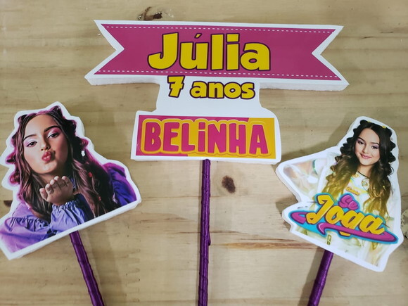 Belinha Topo de Bolo Personalizado Pronta Entrega